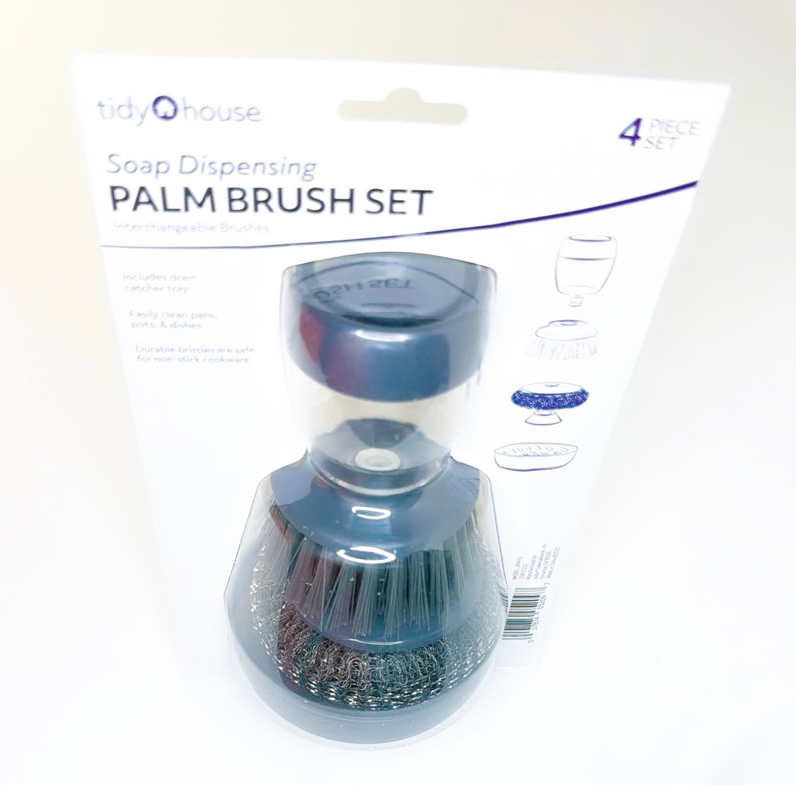 Flore Gourmet Soap Dispensing Palm Brush set