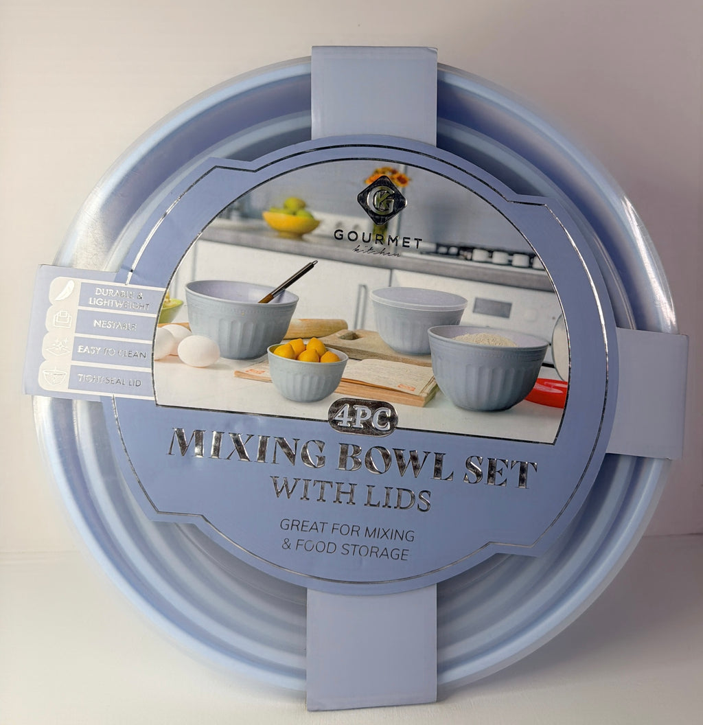 Flore Gourmet 4-piece Mixing Bowl set with lids