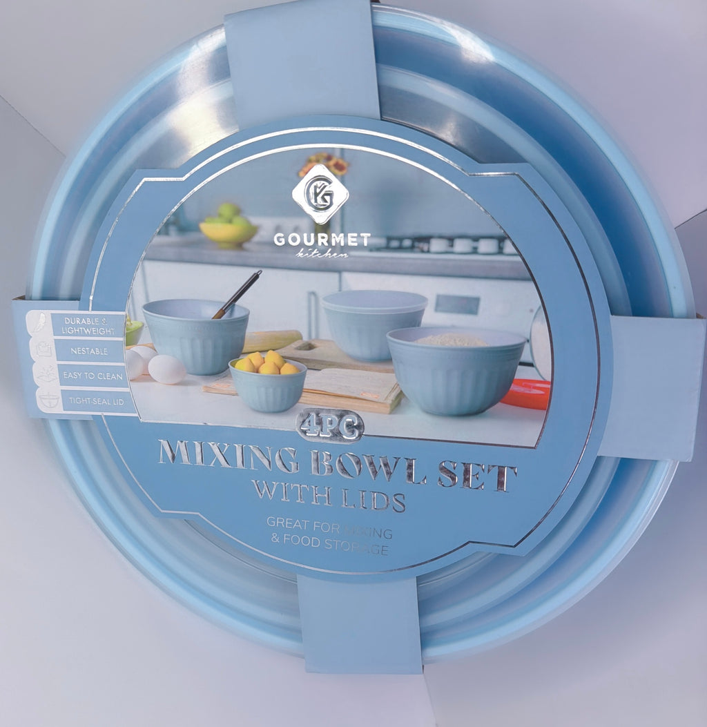 Flore Gourmet 4-piece Mixing Bowl set with lids