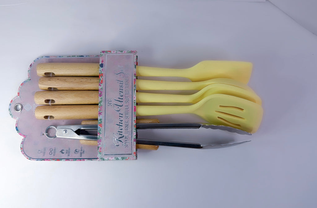 Flore Gourmet 5-piece Premium silicone kitchen utensil set