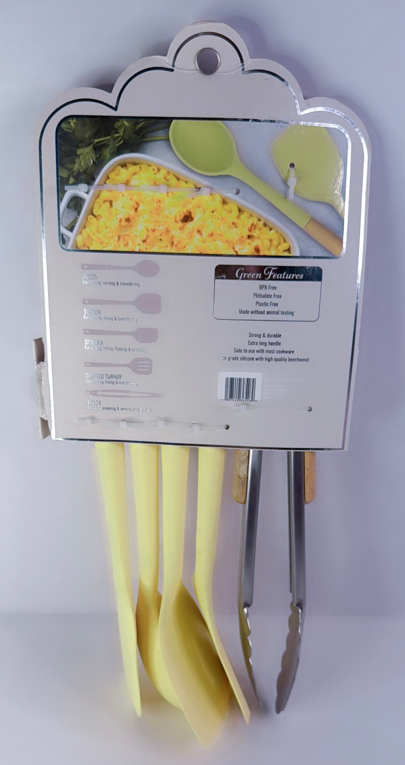Flore Gourmet 5-piece Premium silicone kitchen utensil set