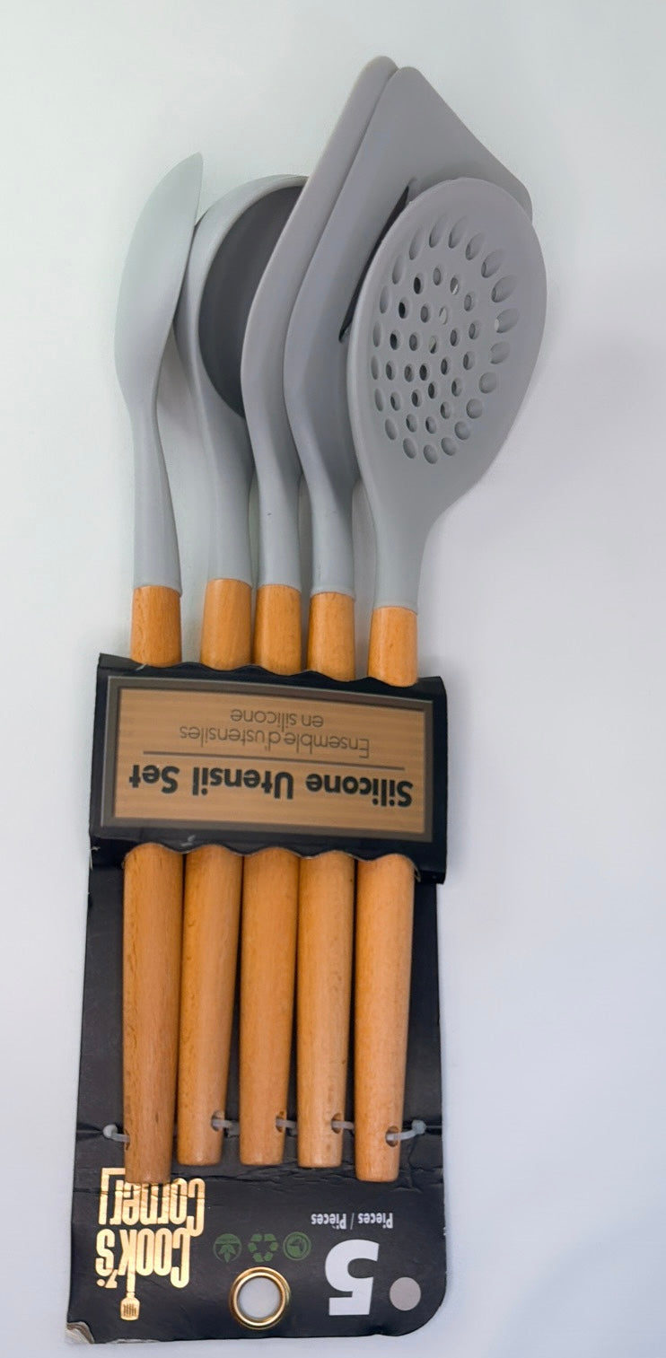 Flore Gourmet 5-piece Premium silicone kitchen utensil set