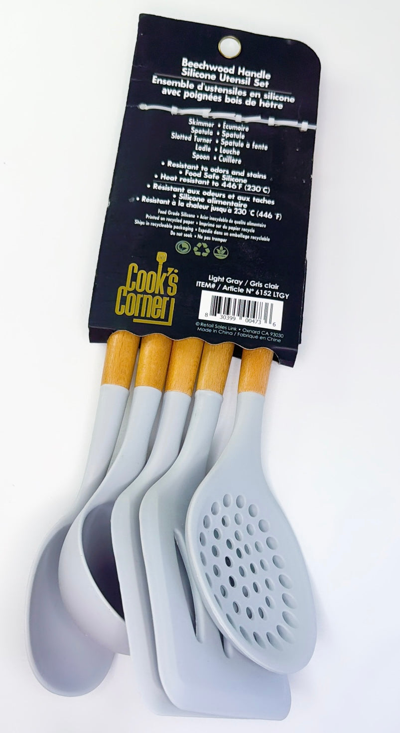 Flore Gourmet 5-piece Premium silicone kitchen utensil set